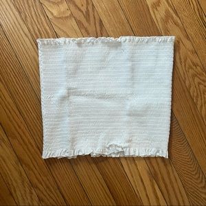 White stretch tube top